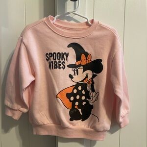 Disney Pink Minnie Mouse Spooky Vibes Sweatshirt